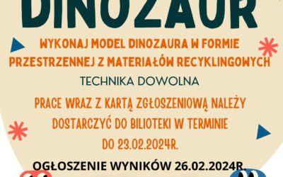 Konkurs plastyczny „Ekologiczny dinozaur”
