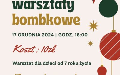 Świąteczne warsztaty bombkowe w bibliotece w Zbrosławicach!