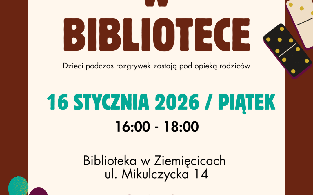 Planszówki w bibliotece w Ziemięcicach